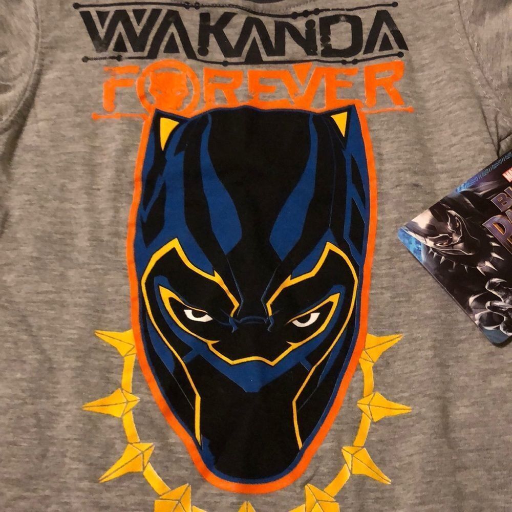 Marvel Black Panther Wakanda Tee Shirt New With Tags Little Boys Size 4 - Picture 4 of 14